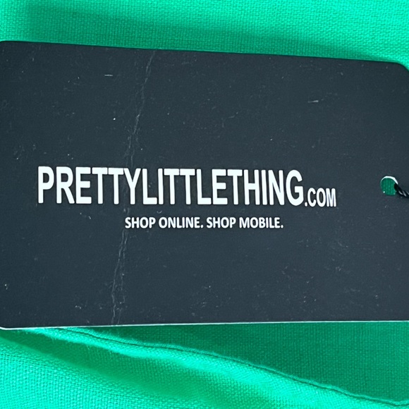 PrettyLittleThing Plus Bright Green Wrap Shirt Dress Size 16 NWT - Picture 7 of 16